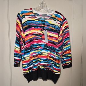 Joseph A Multicolor Abstract Cardigan